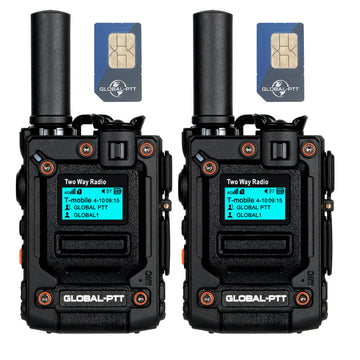 GLOBAL-PTT K300 PoC Radios Unlimited Range - Metal Body 4G LTE Nationwide PTT Long Range Walkie Talkies