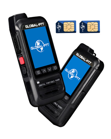 GLOBAL-PTT P0 PoC Radios Unlimited Range - IP67 Floating 4G LTE Nationwide PTT Long Range Walkie Talkies