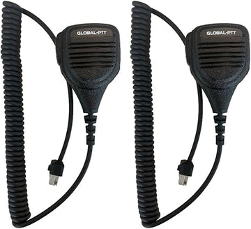 2-Pack Handheld RJ45 Microphone with Coiled Cord for Global-PTT V1 Car PoC Radios Walkie-Talkies